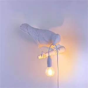 Seletti Bird Lamp White Looking Right